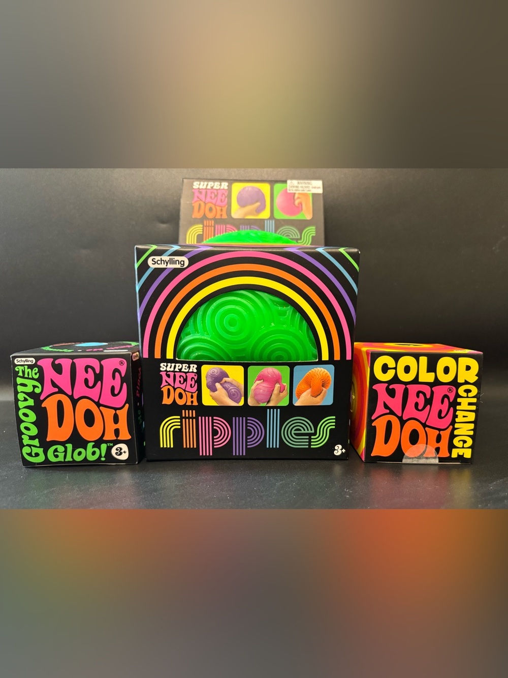 Schylling NeeDoh Bundle - Super Ripples, Color Change & Groovy Glob NIB